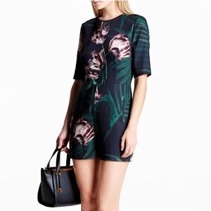 Ted Baker Sarena Floral Palm Playsuit Romper T2 US 6